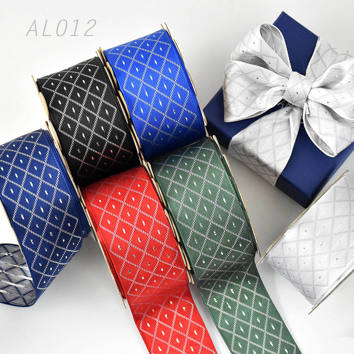 Christmas Woven Diamond Ribbon