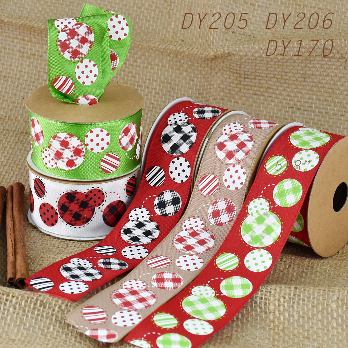 Christmas Plaid Ornament Ribbon