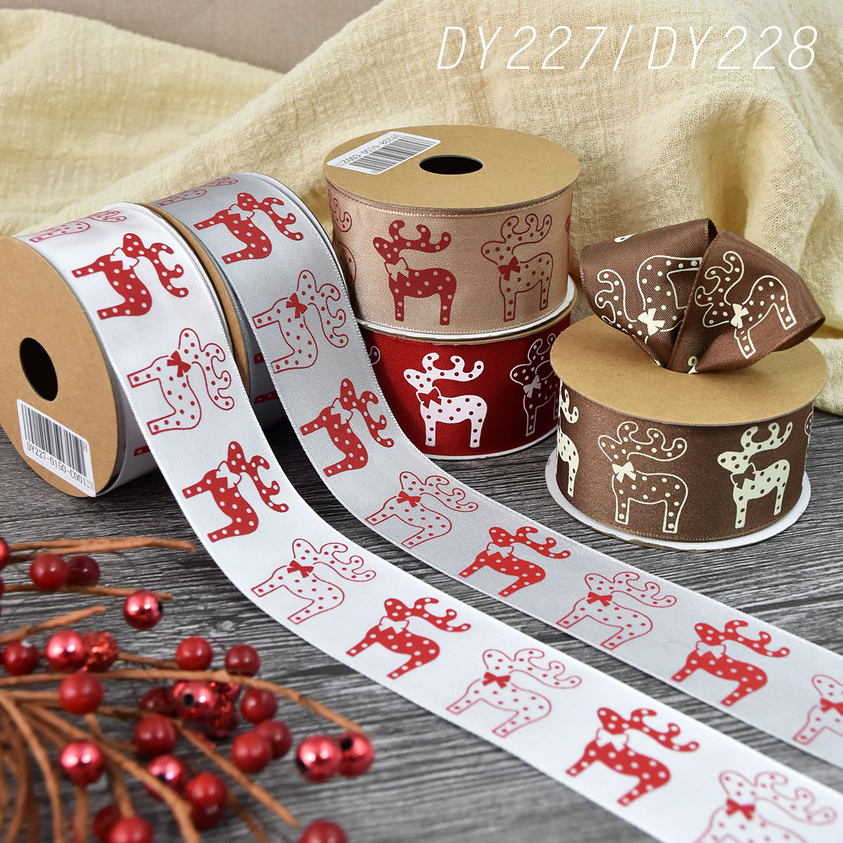 Christmas Cute Reindeer Ribbon