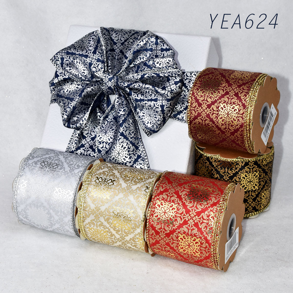 Christmas Foil Geometry Ribbon