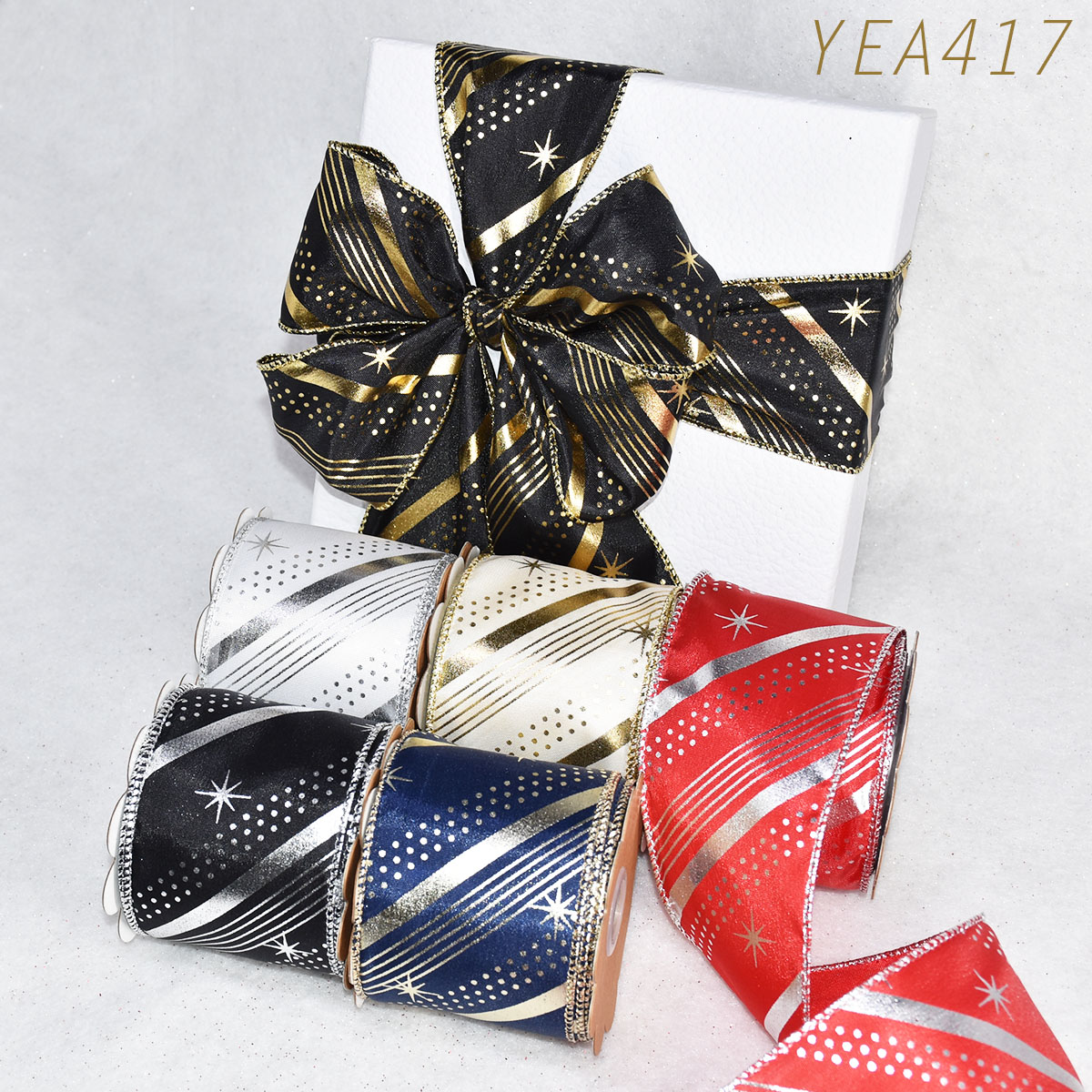 Christmas Glitter Tree Ribbon