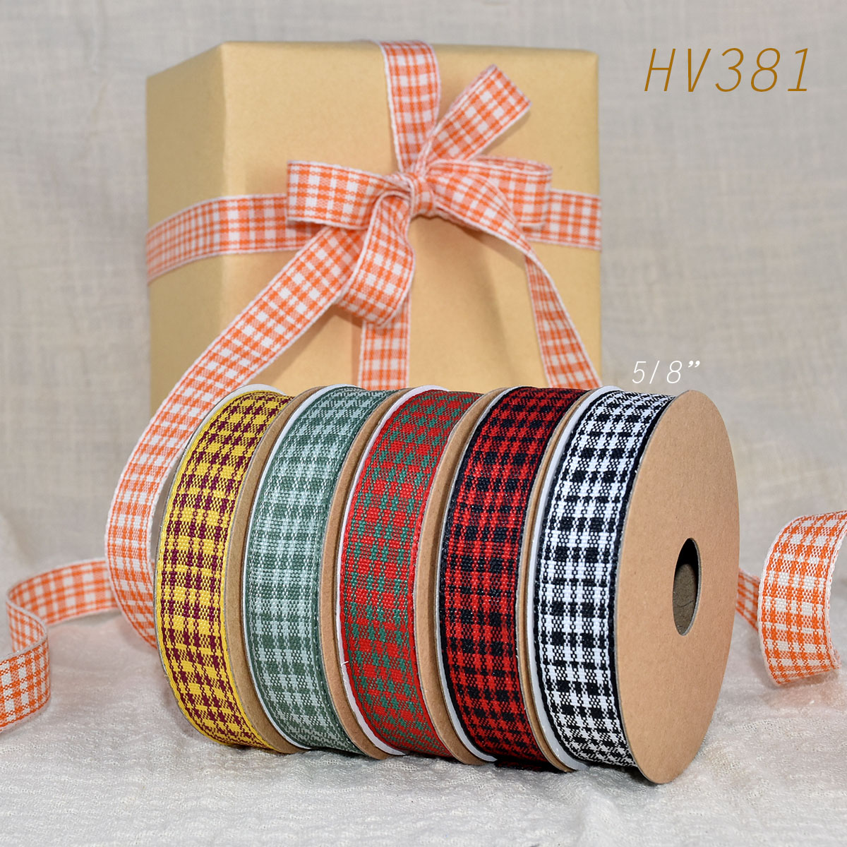 Christmas Classic Plaid Narrow Ribbon