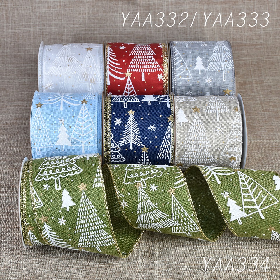 Shiny White Christmas Tree Ribbon