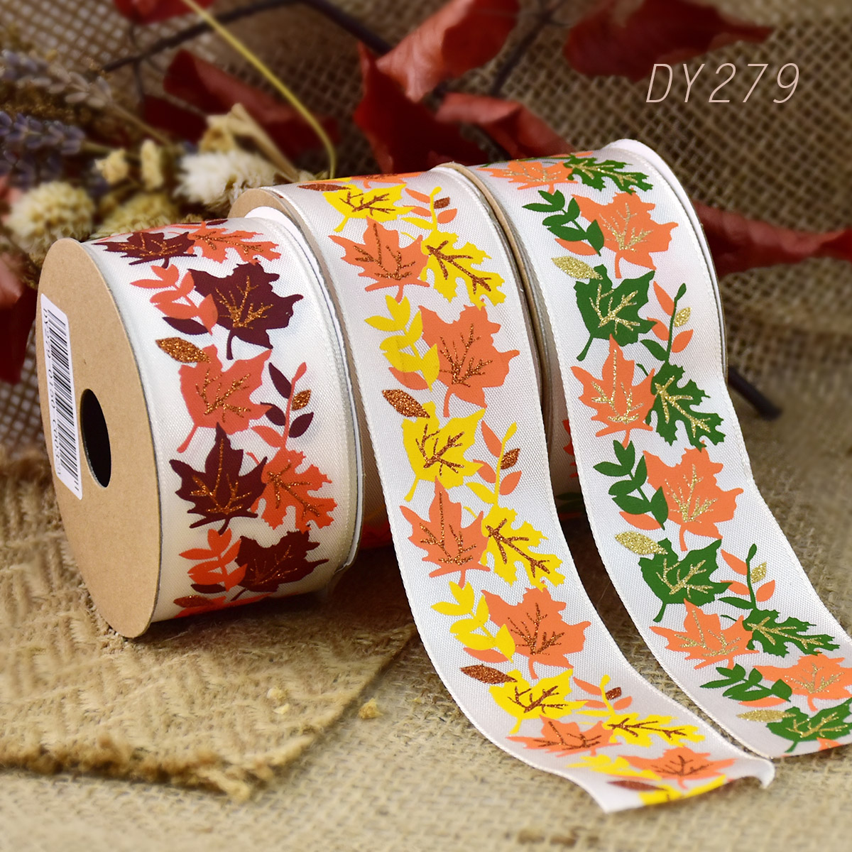 Fall Leaves Wired Ribbon