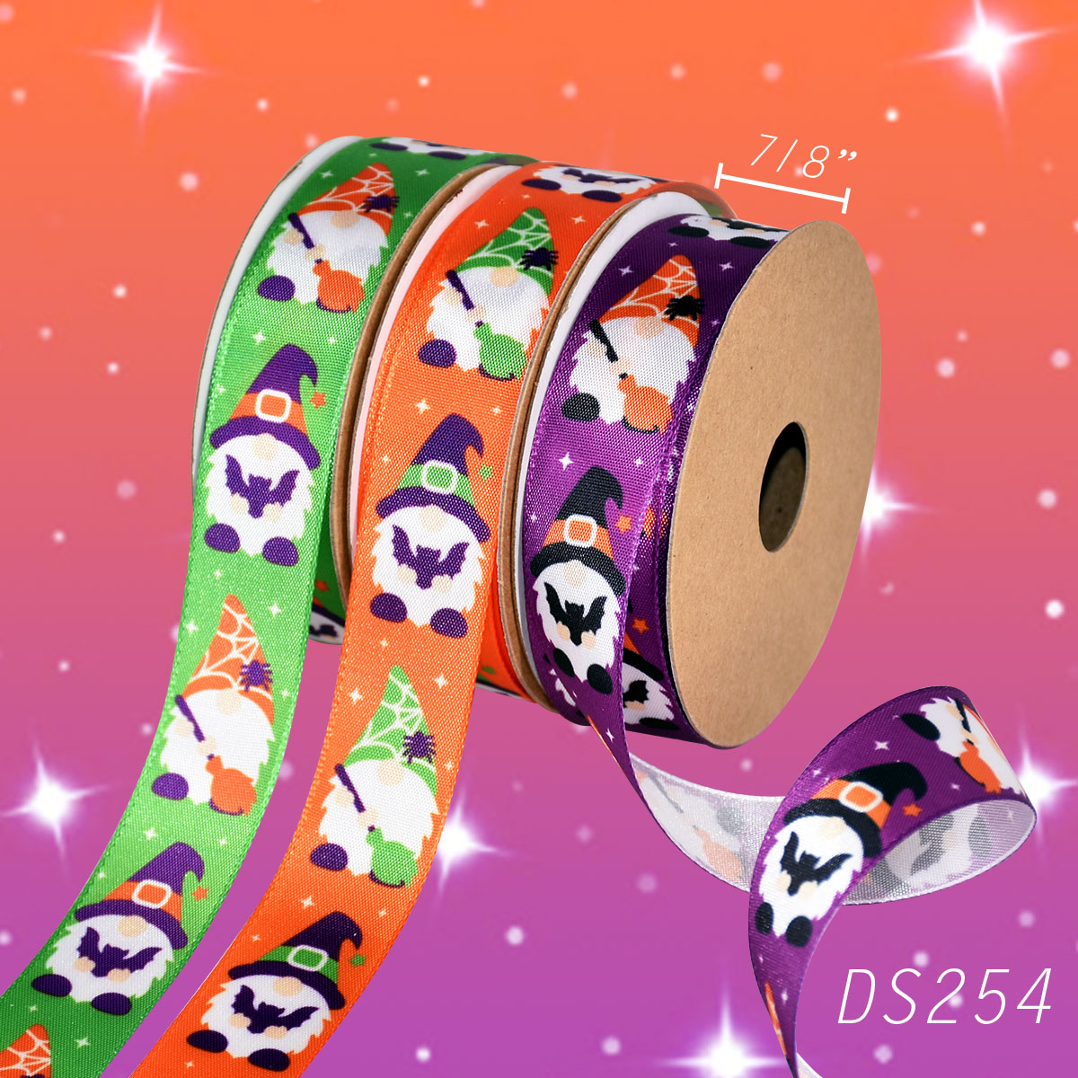 Halloween Gnome Narrow Ribbon