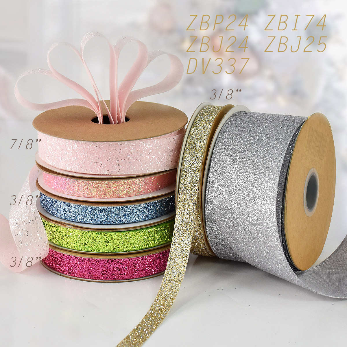 Spring Glitter Ribbon