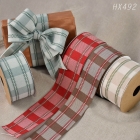 Woven Plaid Wired Ribbon