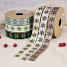 Christmas Holly Leaves Narrow Ribbon