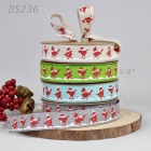 Christmas Red Bird Narrow Ribbon