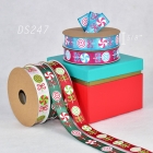 Christmas Candied Cane Narrow Ribbon