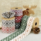 Christmas Poinsettia Rhombus Ribbon