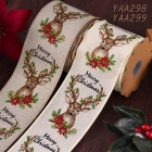 Christmas Burlap Reindeer Ribbon