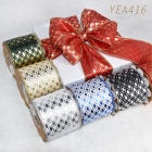 Christmas Foil Printing Rhombus Ribbon