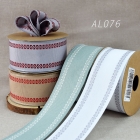 Woven Taffeta with Stripe Wired Ribbon