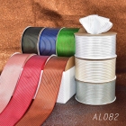 Woven Taffeta with Metallic Stripe Wired Ribbon