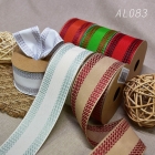 Woven Taffeta with Stripe Wired Ribbon