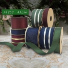 Fancy Satin and Metallic Stripes Ribbon