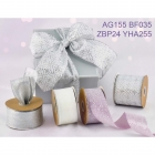 Lavender & Silver Christmas Ribbon