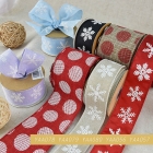 Christmas Snowflake and Dots Ribbon