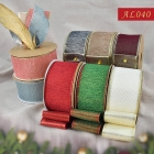 AL040 - Two Tone Linen Metallic Ribbon