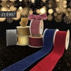 Woven Velvet Ribbon with Glitters