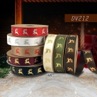 Narrow Foil Reindeer Ribbon