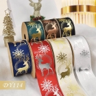 Christmas Reindeer with Snowflake Ribbon