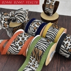 Fall Zebra Leopard Wired Ribbon