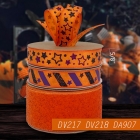 Halloween Strip and Stars with Glitter Ribbon