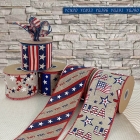 4TH of July Stripes and American Stars Ribbon