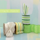 Spring Bicolor Stripe & Dot Ribbon