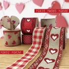 Valentines'Day Hearts and Plaid Ribbon
