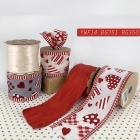 Valentines'Day Hearts and Crinkle Satin Ribbon