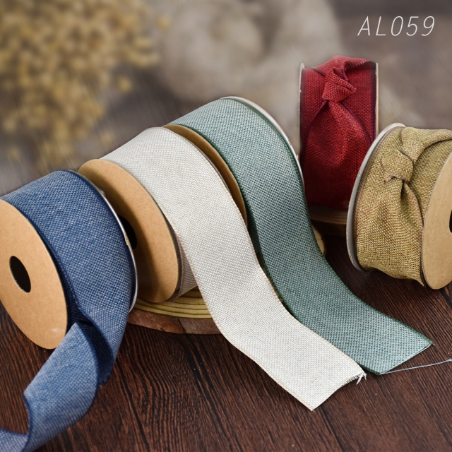 Natural Woven Wired Ribbon