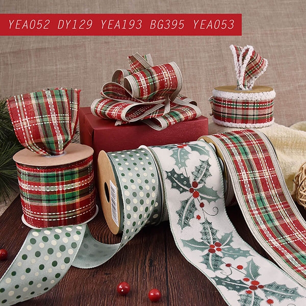 Classic Christmas Red Green Plaid Ribbon