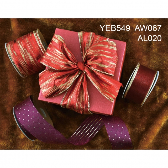 Graceful Red Christmas Ribbons
