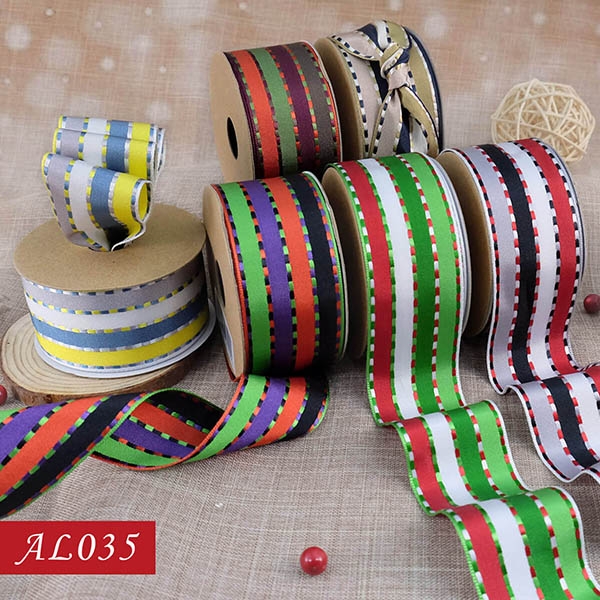 AL035 - Striped Wired Ribbon