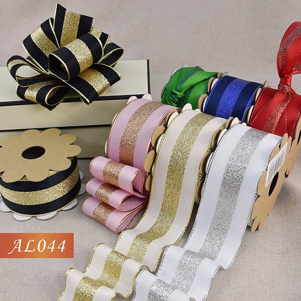 AL044 - Metallic Grosgrain Ribbon
