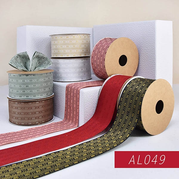 AL049 - Geometry Figure Metallic Ribbon
