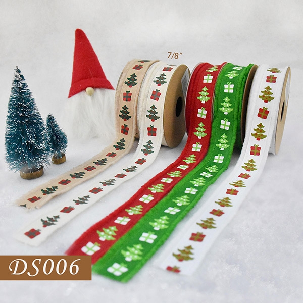 Narrow Christmas Tree and Giftbox Ribbon
