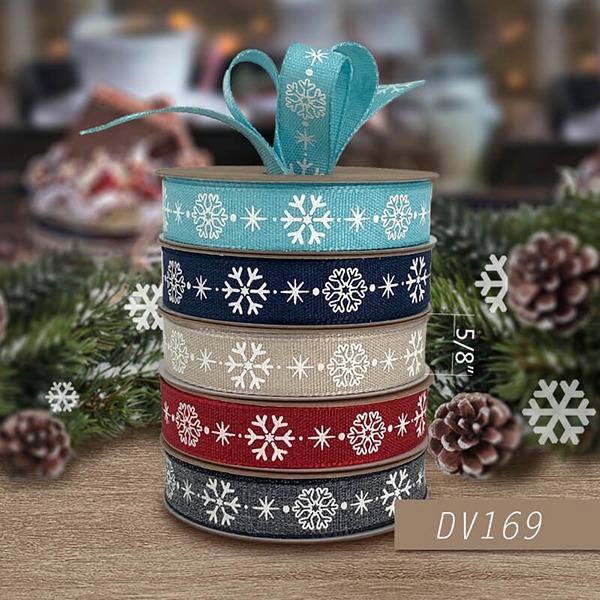 Narrow Snowflake Ribbon