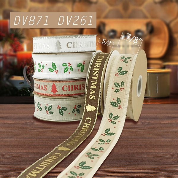 Triditional Christmas Narrow Ribbon