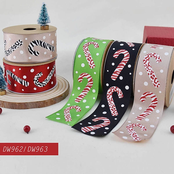 Christmas Candy Cane Ribbon