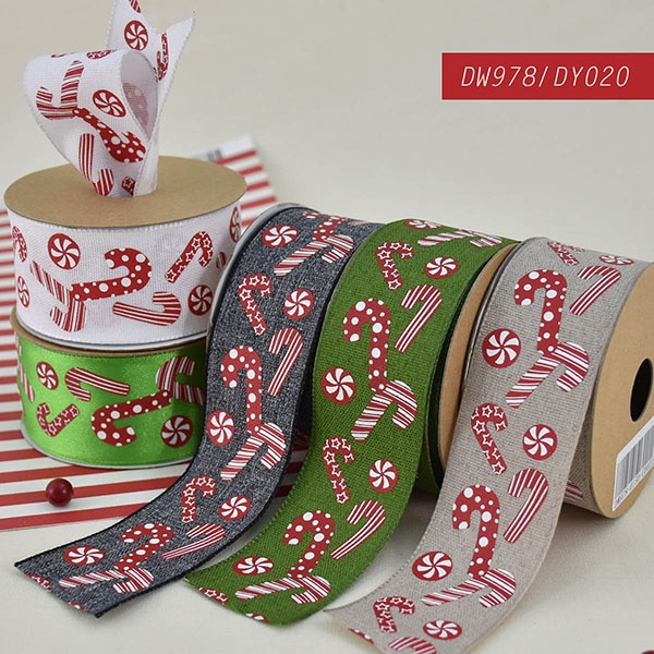 Christmas Candy Cane Ribbon