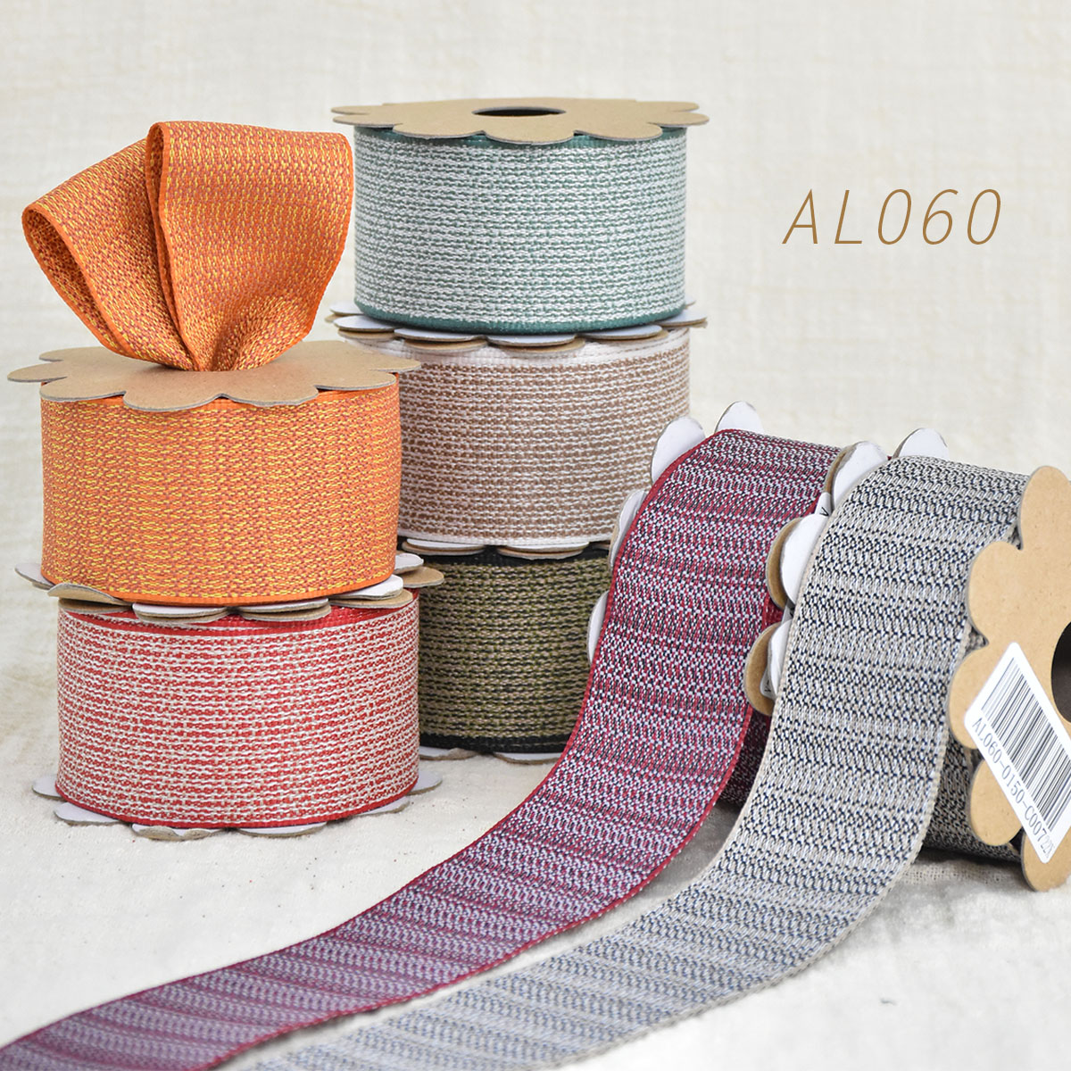 Natural Woven Wired Ribbon
