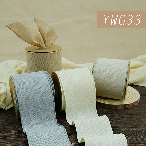 Natural Woven Fabric Ribbon