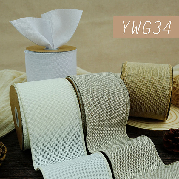 Natural Woven Fabric Ribbon