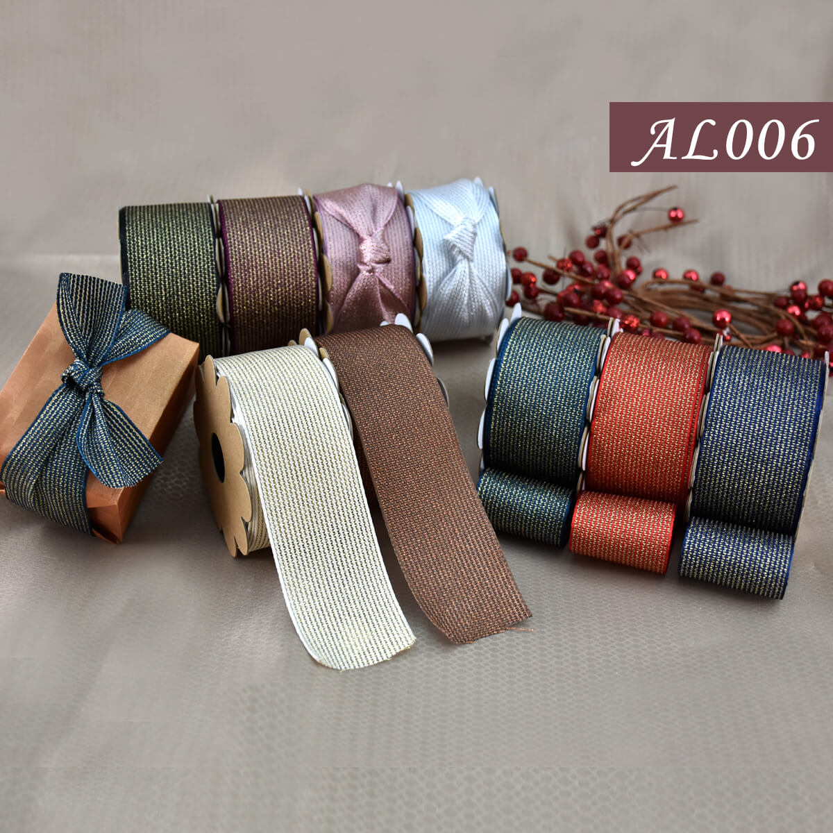 AL006 - Christmas Stripe Ribbon