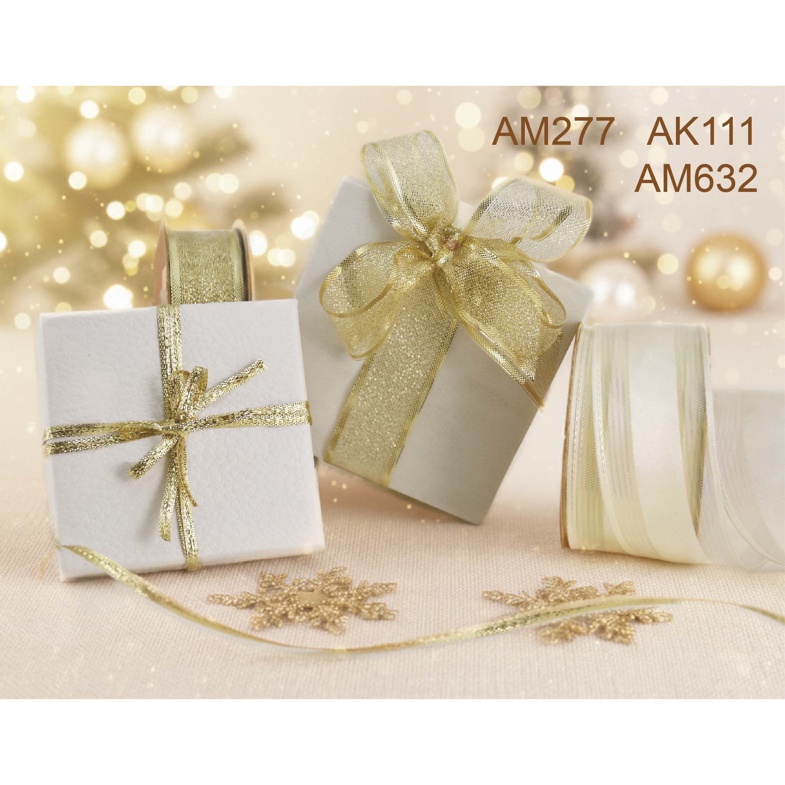 Gold Elegant Christmas Ribbons