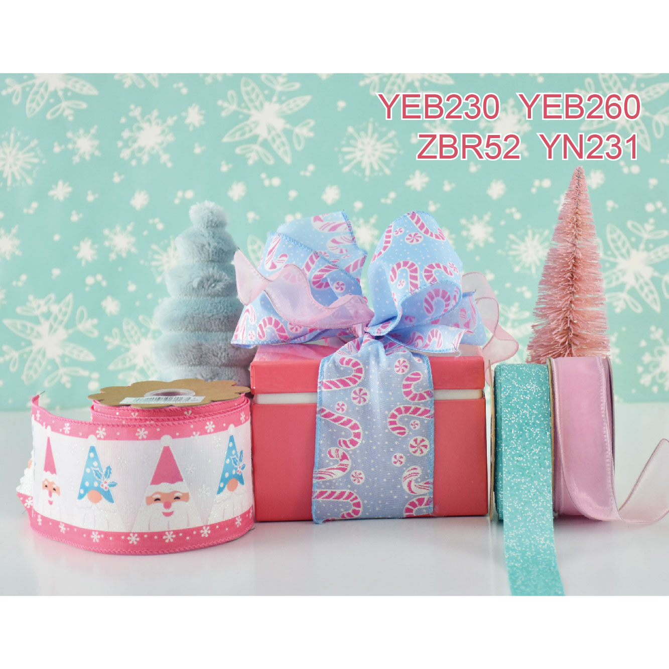 Pastel Christmas Ribbons